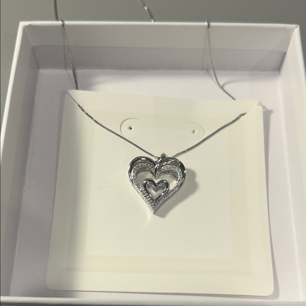 Sterling Silver Heart Pendant Necklace
